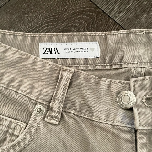 NWT Zara low rise bootcut light grey jeans sz 0/32 - Picture 6 of 7